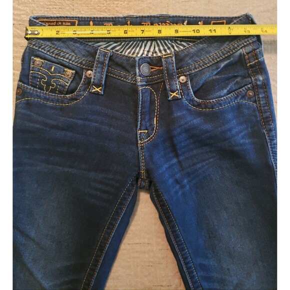 Rock Revival Jeans 25 Womens Blue Denim Jessica Skinny Leg Dark Wash Stretch - Picture 13 of 16